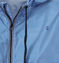 Coupe-vent imperméable mixte rayé milleraies bleu PERSE/blanc MARSHMALLOW