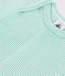 Body manches courtes en coton imprimé bébé vert ALOEVERA/blanc MARSHMALLOW