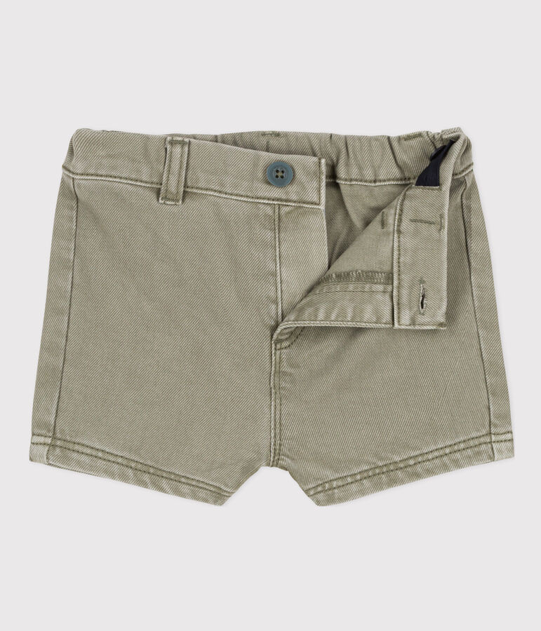 Short b&eacute;b&eacute; en denim vert MARECAGE