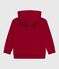 Sweatshirt zippé enfant en coton uni AMARANTE