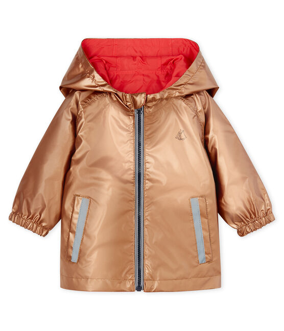 Coupe-vent reversible bébé fille rose GROSEILLER/bleu CRYSTAL