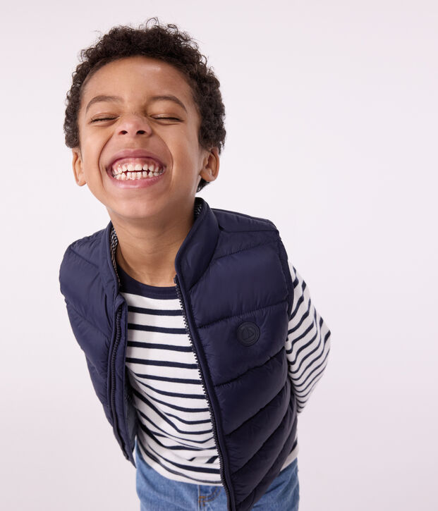 Doudoune sans manche matelass&eacute;e enfant bleu