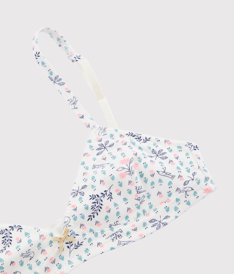 Soutien-gorge padd&eacute; fille blanc MARSHMALLOW/blanc MULTICO