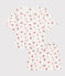 Pyjama short femme en coton imprimé fruits blanc MARSHMALLOW/blanc MULTICO