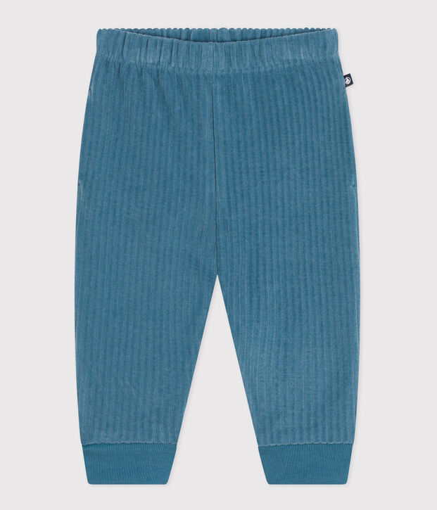 Pantalon en velours b&eacute;b&eacute; bleu