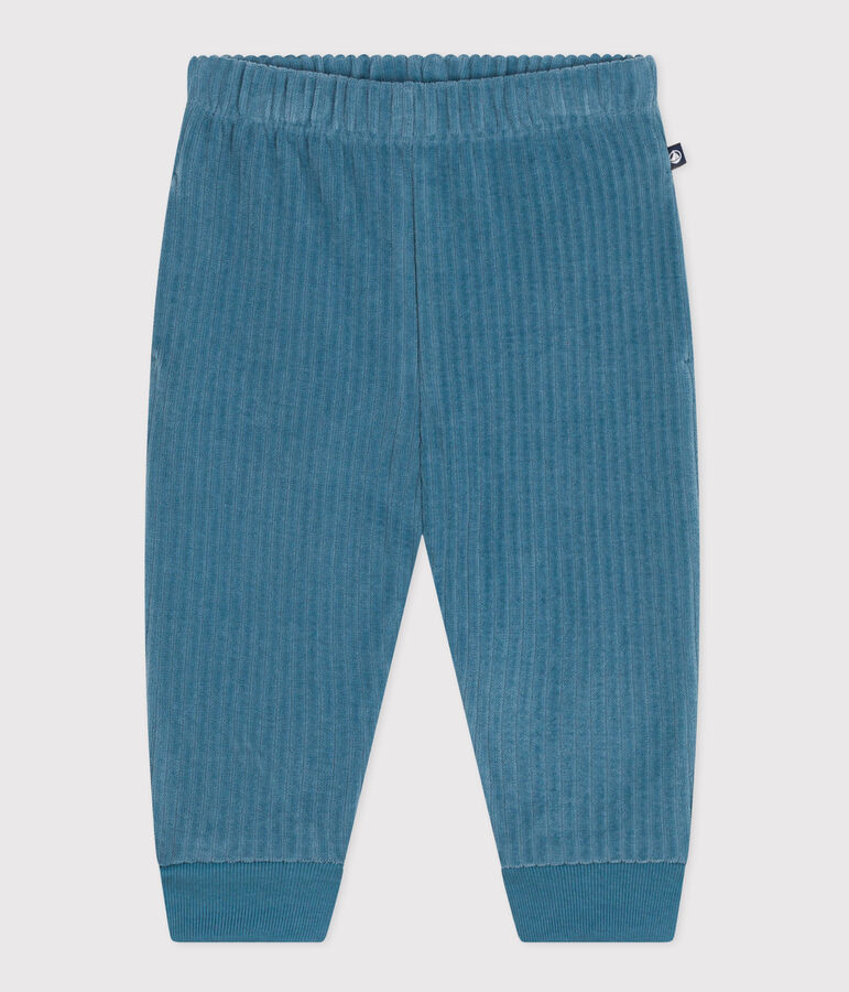 Pantalon en velours b&eacute;b&eacute; bleu POLOCHON