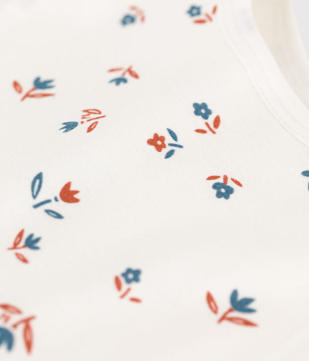 Bavoir imprim&eacute; b&eacute;b&eacute; en coton blanc/multicouleur