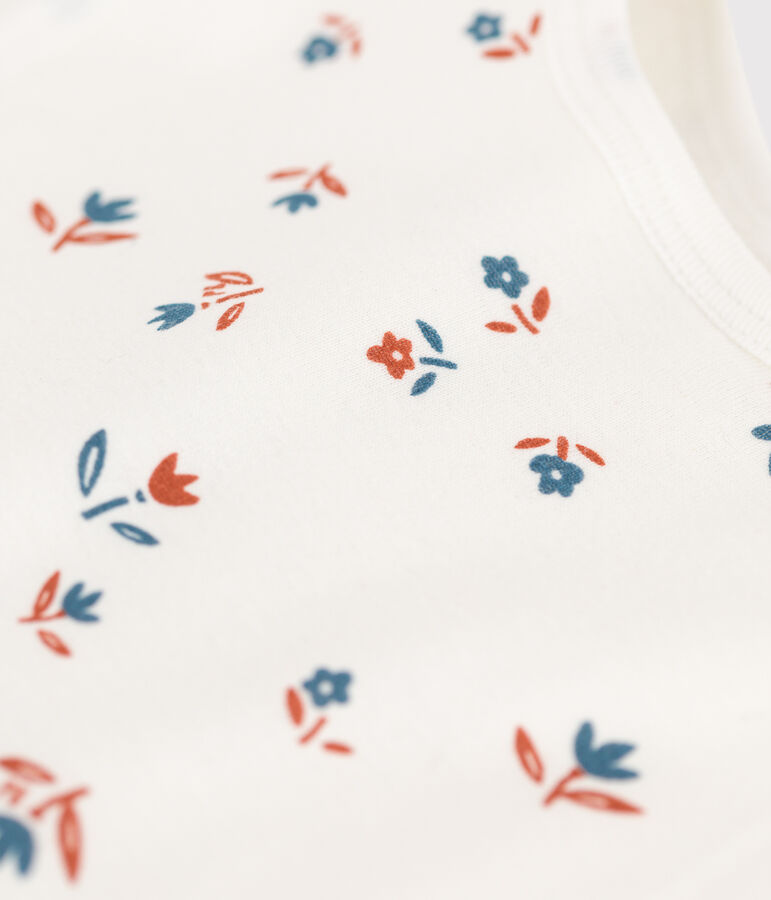 Bavoir imprim&eacute; b&eacute;b&eacute; en coton blanc/multicouleur