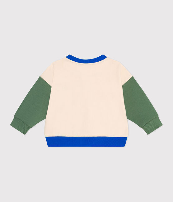 Veste teddy bébé en coton colorblock AVALANCHE/ PALMERAIE