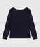 Tee-shirt Le Droit manches longues col danseuse en jersey flammé femme bleu SMOKING