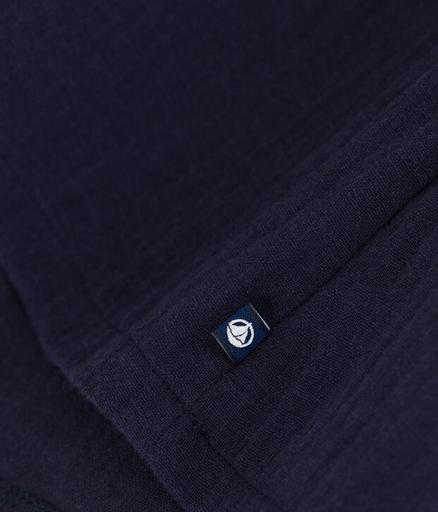 Robe manches longues bimati&egrave;re b&eacute;b&eacute; bleu/blanc