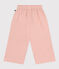 Pantalon large en toile de coton enfant fille rose SALINE