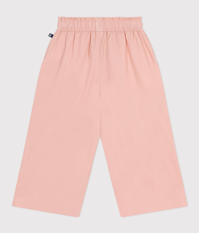 Pantalon large en toile de coton enfant fille rose SALINE