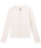 Cardigan femme en tubique extrafin blanc MARSHMALLOW
