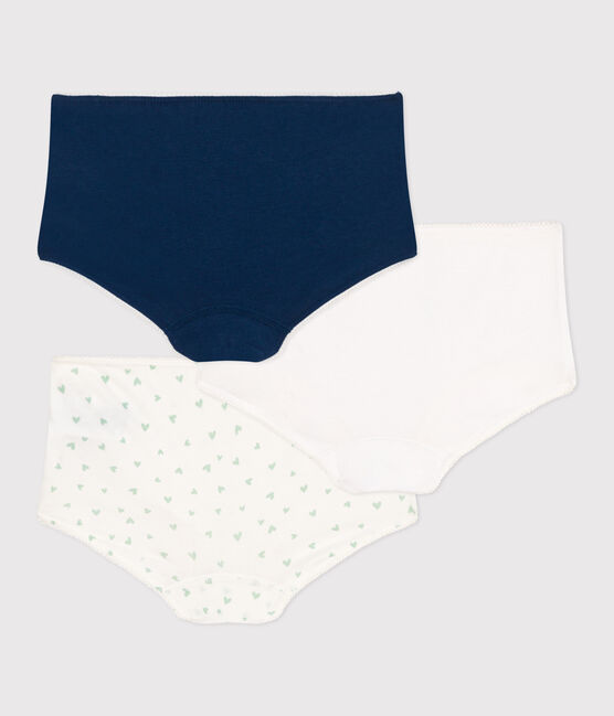 Lot de 3 shorties enfant en coton et élasthanne imprimé cœurs variante 1