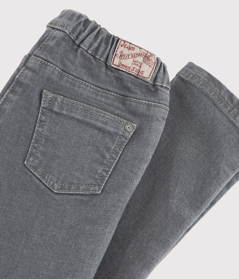 Pantalon slim en denim enfant fille gris/DARK GREY