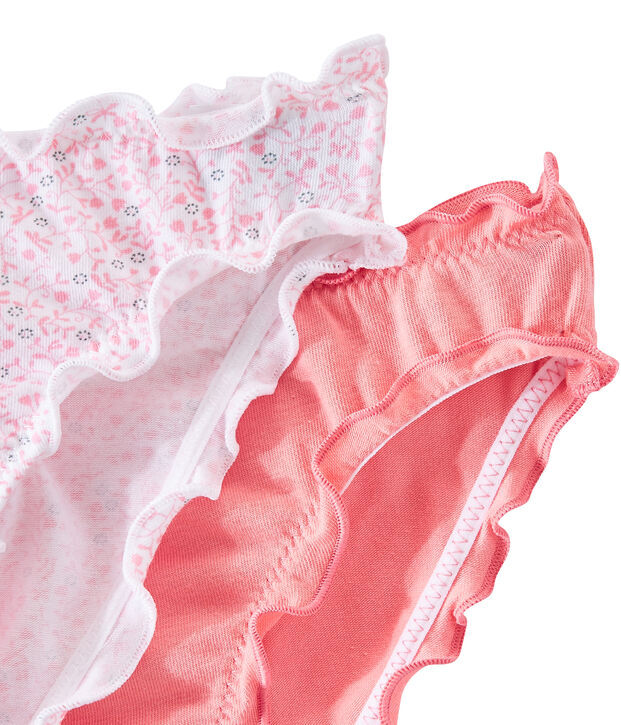 Lot de 2 culottes fille &agrave; volants blanc