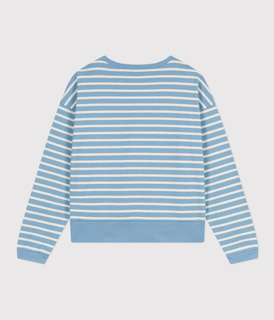 Marinière sweatshirt en coton Femme AZUL/ MONTELIMAR