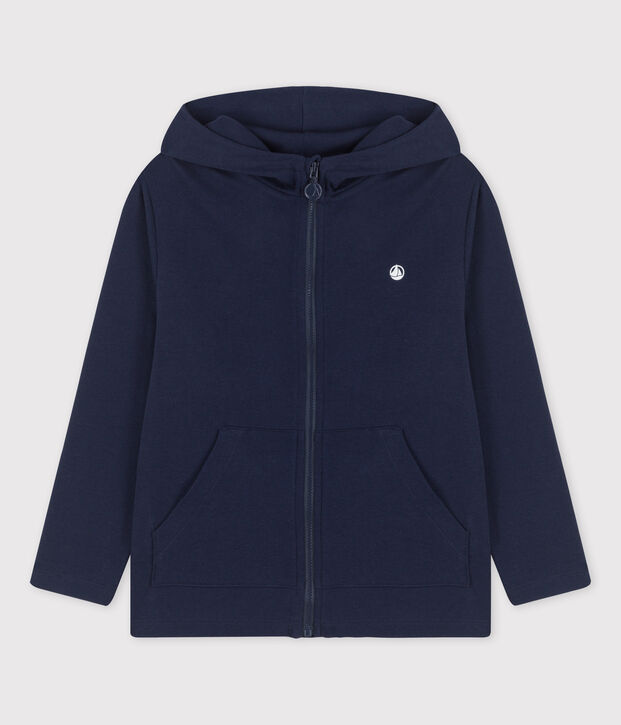 Sweatshirt &agrave; capuche enfant fille / gar&ccedil;on bleu marine