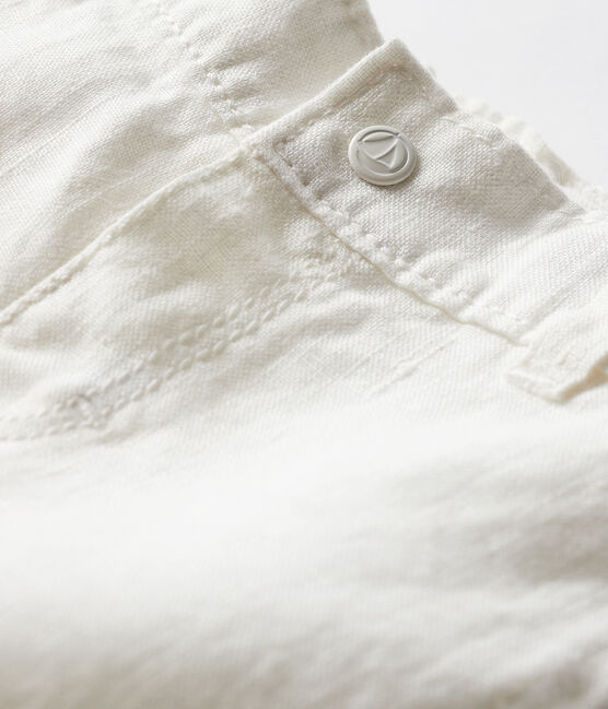 Pantalon en lin bébé garçon blanc MARSHMALLOW