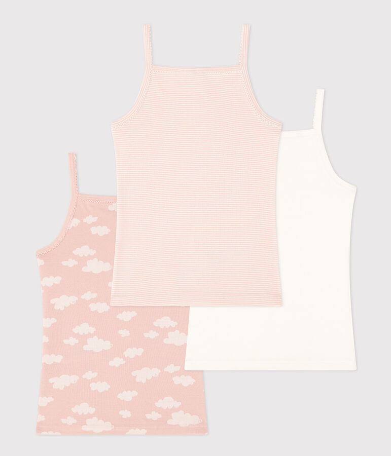 Lot de 3 chemises &agrave; bretelles nuage en coton enfant multicouleur