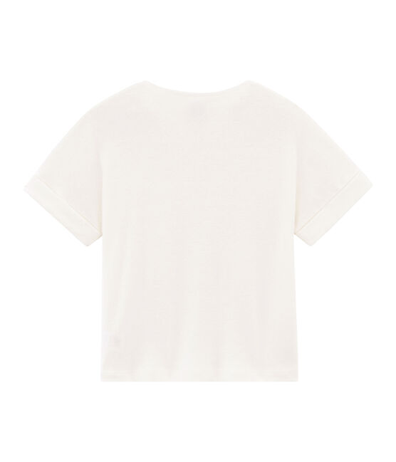 Tee-shirt à manches courtes enfant fille blanc MARSHMALLOW