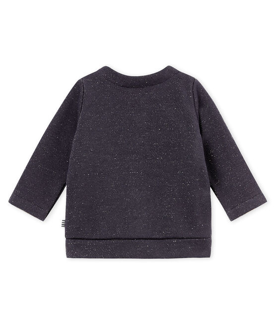 Cardigan bébé fille en molleton brillant bleu SMOKING/jaune DORE