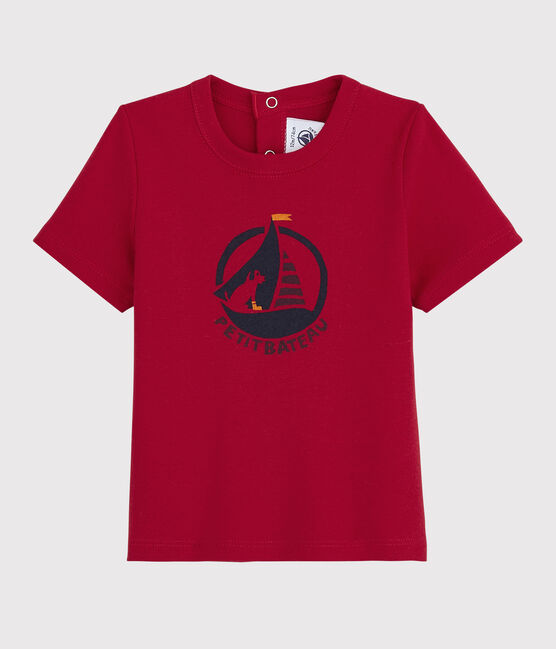 Tee-shirt manches courtes bébé fille rouge TERKUIT