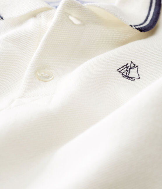 Combicourt polo bébé garçon blanc MARSHMALLOW