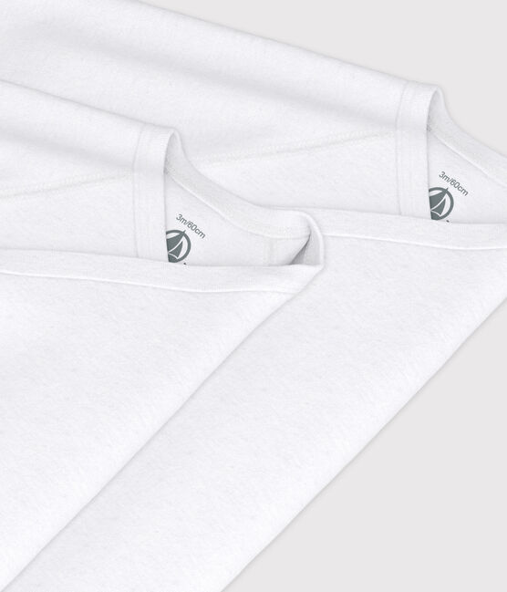 Lot de 2 bodies croisés manches longues en coton unis bébé  variante 1