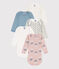 Lot de 5 bodies manches longues fleurs en coton variante 1