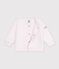 Cardigan b&eacute;b&eacute; en coton &eacute;pais motifs &eacute;toiles rose clair