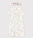 Chemise de nuit manches courtes à fleurs petite fille en coton