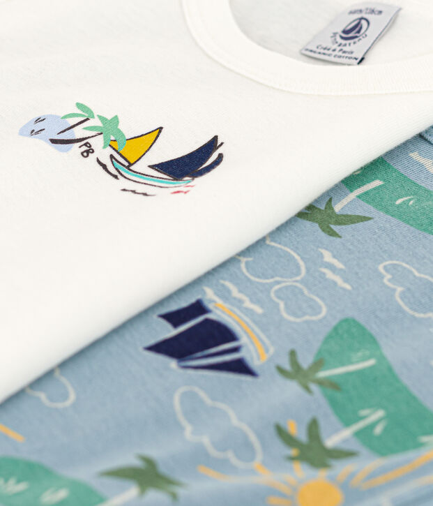 Lot de 2 d&eacute;bardeurs explorateur en coton petit gar&ccedil;on multicouleur