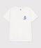 Tee-shirt unisexe en coton manches courtes uni blanc