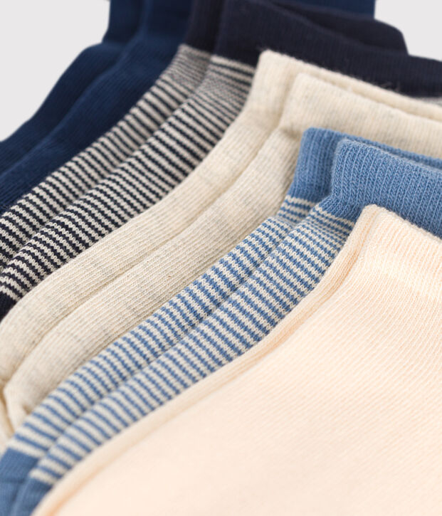 5 paires de chaussettes en coton milleraies enfant multicouleur