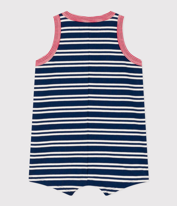 Combinaison Petit Bateau X Snoopy en jersey l&eacute;ger b&eacute;b&eacute; bleu/multicouleur