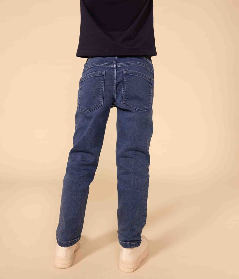 Pantalon regular en denim enfant gar&ccedil;on bleu BLEU DELAVE