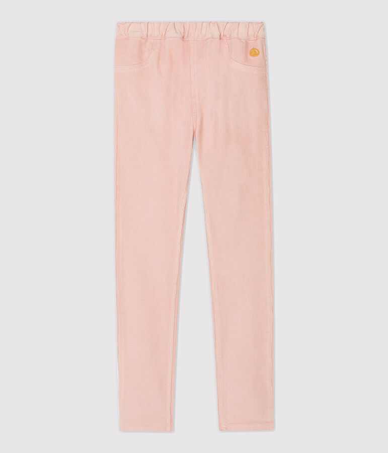 Pantalon slim en velours enfant fille rose MINOIS