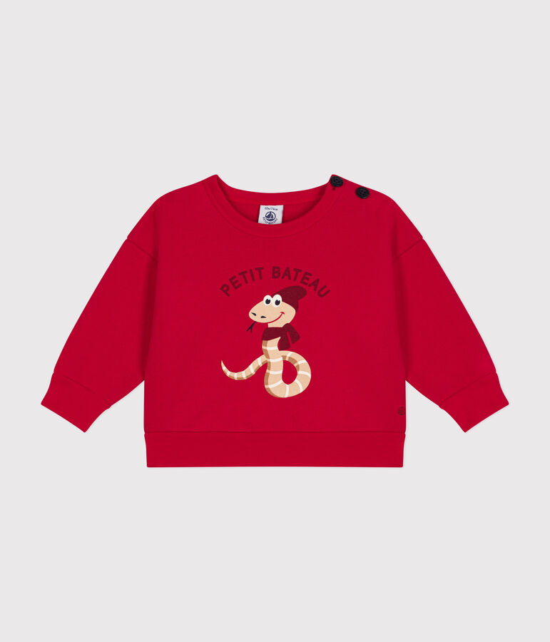 Sweatshirt en molleton b&eacute;b&eacute; rouge CORRIDA