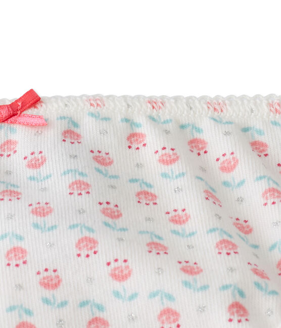 Culotte fille imprimée en jersey stretch blanc LAIT/blanc MULTICO