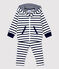 Ensemble rayé marinière deux pièces bio bébé blanc MARSHMALLOW/bleu SMOKING