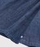 Jupe courte en denim uni motif &eacute;toiles bleu