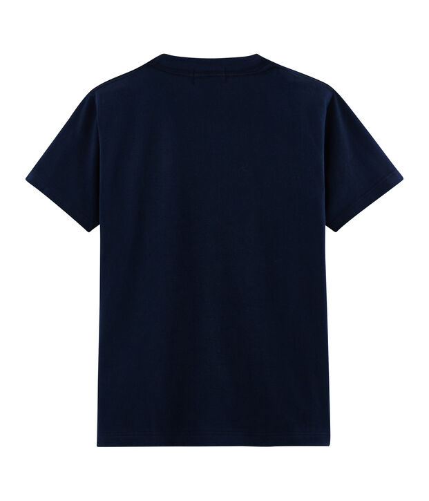 Tee-shirt mixte motif carte postale bleu