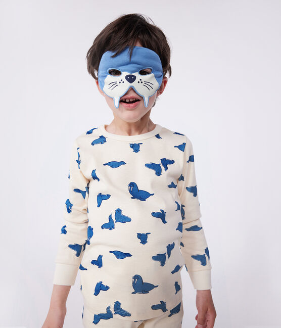 Pyjama déguisement enfant en coton imprimé morses blanc AVALANCHE/ MULTICO