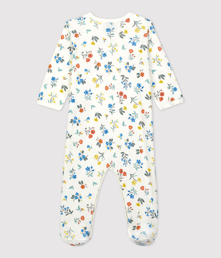 Dors-bien b&eacute;b&eacute; imprim&eacute; fleuri en coton blanc/multicouleur