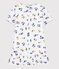 Robe manches courtes en coton enfant fille blanc MARSHMALLOW/blanc MULTICO