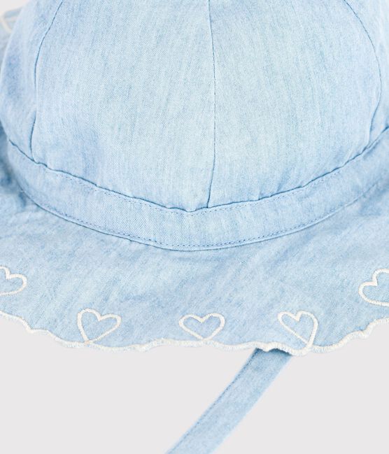 Capeline b&eacute;b&eacute; fille en chambray bleu BLEU CLAIR