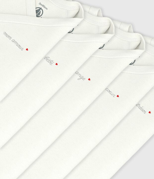 Lot de bodies crois&eacute;s manches longues en coton uni b&eacute;b&eacute; multicouleur