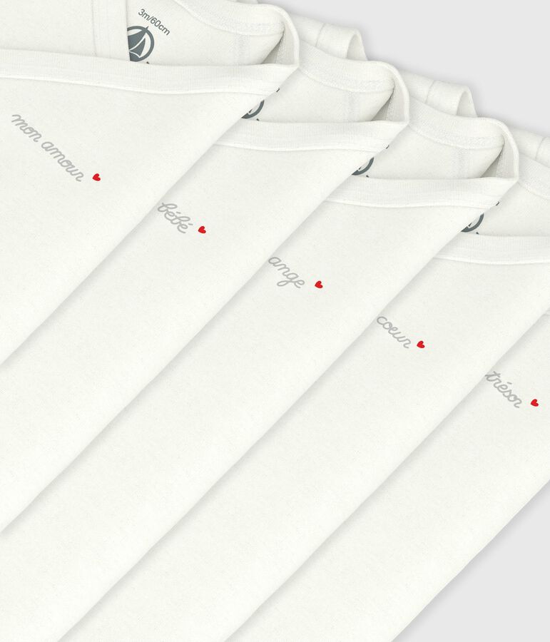 Lot de bodies crois&eacute;s manches longues en coton uni b&eacute;b&eacute; variante 1